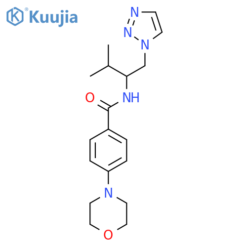 N-3-methyl-1-(1H-1,2,3-triazol-1-yl)butan-2-yl-4-(morpholin-4-yl)benzamide structure
