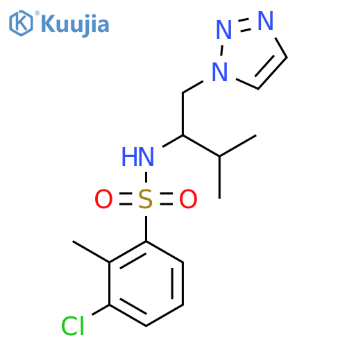 3-chloro-2-methyl-N-[3-methyl-1-(1H-1,2,3-triazol-1-yl)butan-2-yl]benzene-1-sulfonamide structure