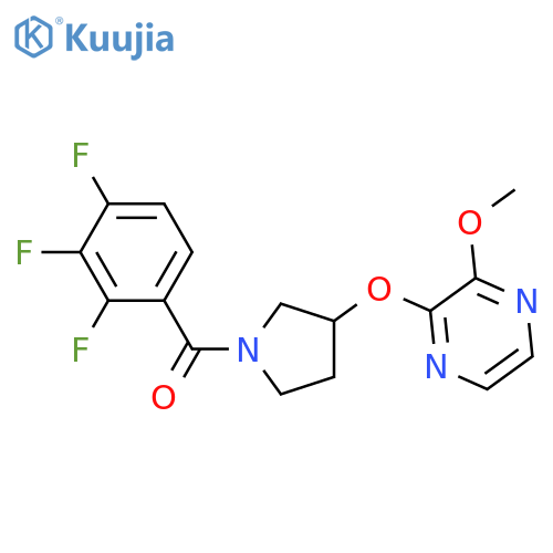 2-methoxy-3-{[1-(2,3,4-trifluorobenzoyl)pyrrolidin-3-yl]oxy}pyrazine structure