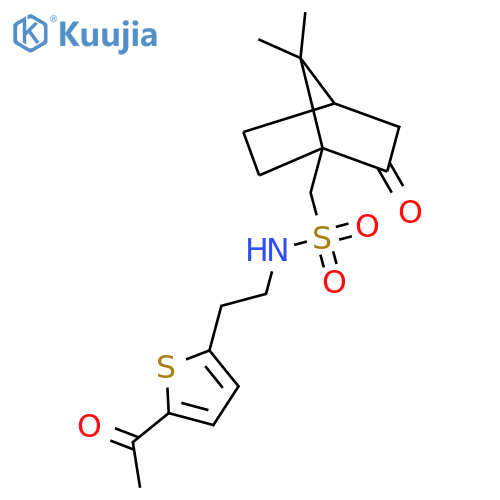 N-[2-(5-acetylthiophen-2-yl)ethyl]-1-{7,7-dimethyl-2-oxobicyclo[2.2.1]heptan-1-yl}methanesulfonamide structure