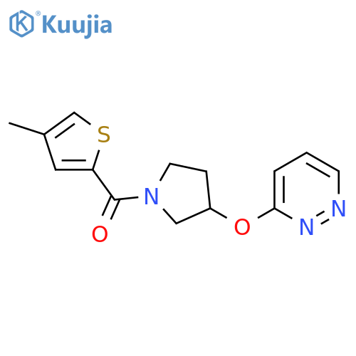 3-{[1-(4-methylthiophene-2-carbonyl)pyrrolidin-3-yl]oxy}pyridazine structure