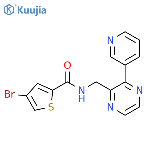 4-bromo-N-{3-(pyridin-3-yl)pyrazin-2-ylmethyl}thiophene-2-carboxamide structure