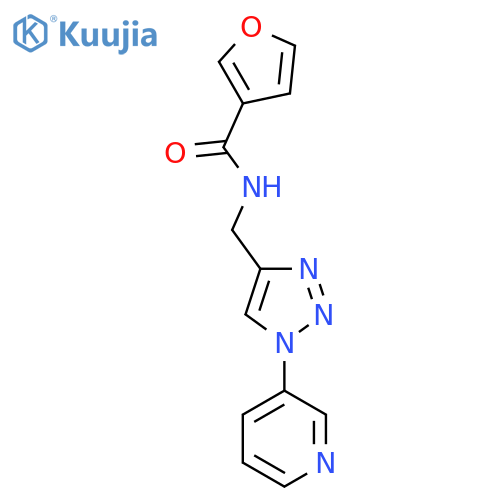 N-{[1-(pyridin-3-yl)-1H-1,2,3-triazol-4-yl]methyl}furan-3-carboxamide structure