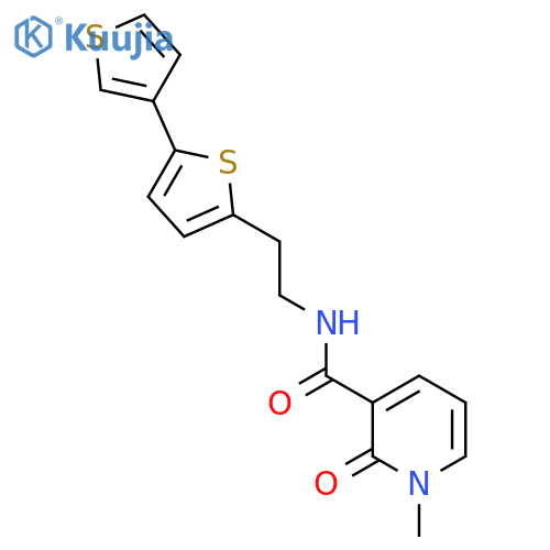 N-(2-{2,3'-bithiophene-5-yl}ethyl)-1-methyl-2-oxo-1,2-dihydropyridine-3-carboxamide structure