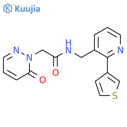 2-(6-oxo-1,6-dihydropyridazin-1-yl)-N-{[2-(thiophen-3-yl)pyridin-3-yl]methyl}acetamide structure