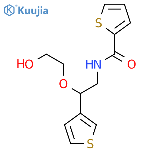 N-2-(2-hydroxyethoxy)-2-(thiophen-3-yl)ethylthiophene-2-carboxamide structure