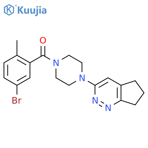 1-(5-bromo-2-methylbenzoyl)-4-{5H,6H,7H-cyclopentacpyridazin-3-yl}piperazine structure