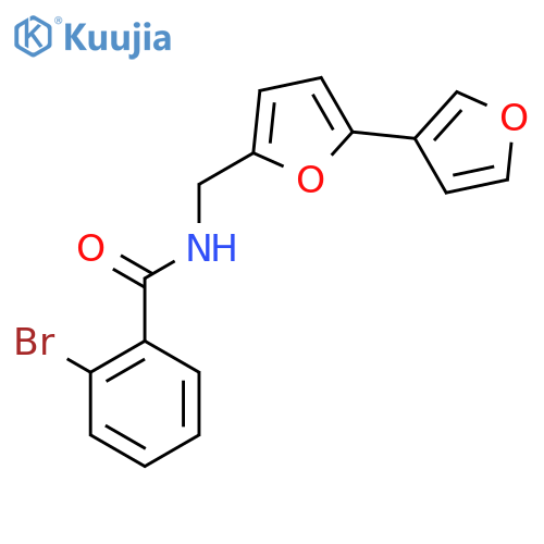 N-({[2,3'-bifuran]-5-yl}methyl)-2-bromobenzamide structure