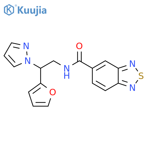 N-2-(furan-2-yl)-2-(1H-pyrazol-1-yl)ethyl-2,1,3-benzothiadiazole-5-carboxamide structure