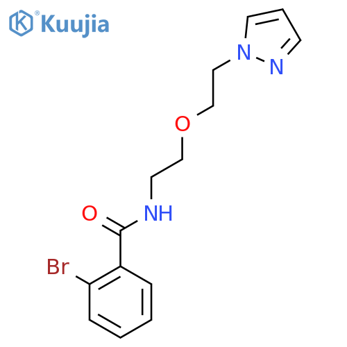 2-bromo-N-{2-[2-(1H-pyrazol-1-yl)ethoxy]ethyl}benzamide structure