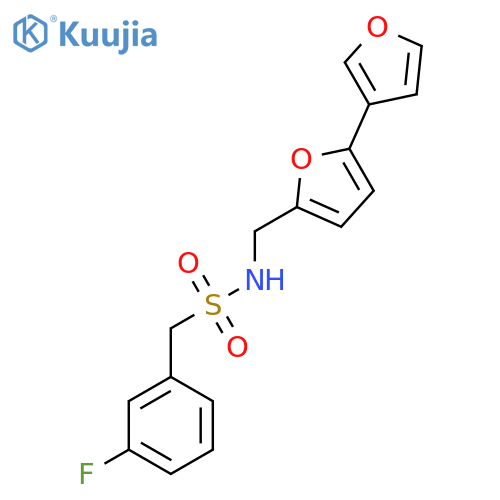 N-({[2,3'-bifuran]-5-yl}methyl)-1-(3-fluorophenyl)methanesulfonamide structure