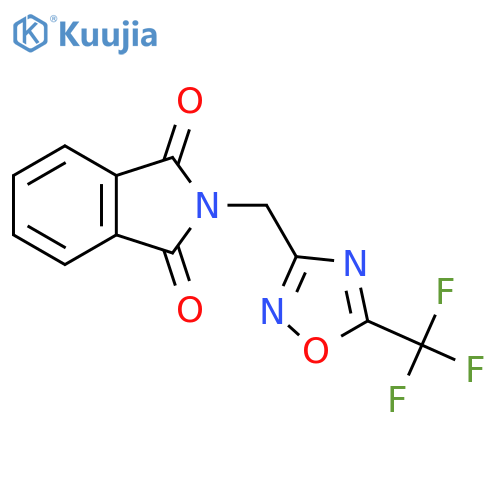 2-{5-(trifluoromethyl)-1,2,4-oxadiazol-3-ylmethyl}-2,3-dihydro-1H-isoindole-1,3-dione structure