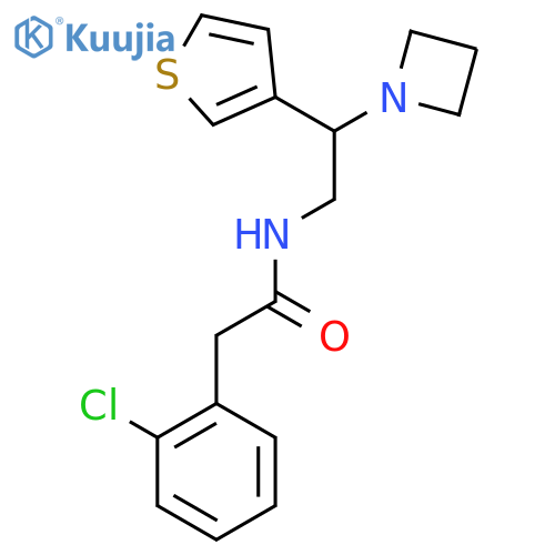 N-[2-(azetidin-1-yl)-2-(thiophen-3-yl)ethyl]-2-(2-chlorophenyl)acetamide structure