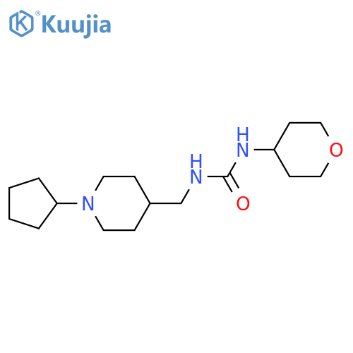 3-[(1-cyclopentylpiperidin-4-yl)methyl]-1-(oxan-4-yl)urea structure