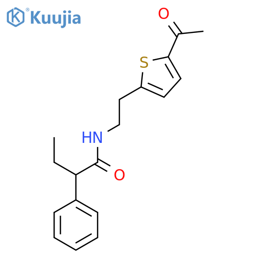 N-[2-(5-acetylthiophen-2-yl)ethyl]-2-phenylbutanamide structure