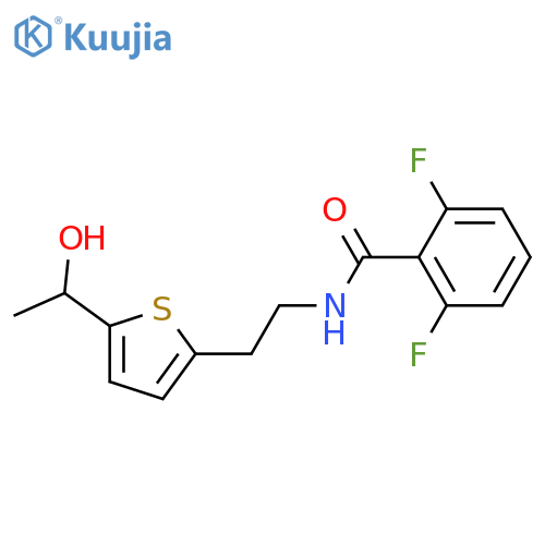 2,6-difluoro-N-{2-[5-(1-hydroxyethyl)thiophen-2-yl]ethyl}benzamide structure