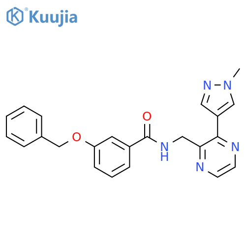 3-(benzyloxy)-N-{3-(1-methyl-1H-pyrazol-4-yl)pyrazin-2-ylmethyl}benzamide structure