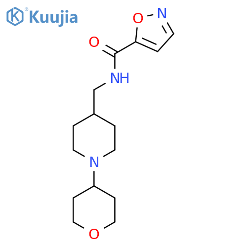 N-{[1-(oxan-4-yl)piperidin-4-yl]methyl}-1,2-oxazole-5-carboxamide structure