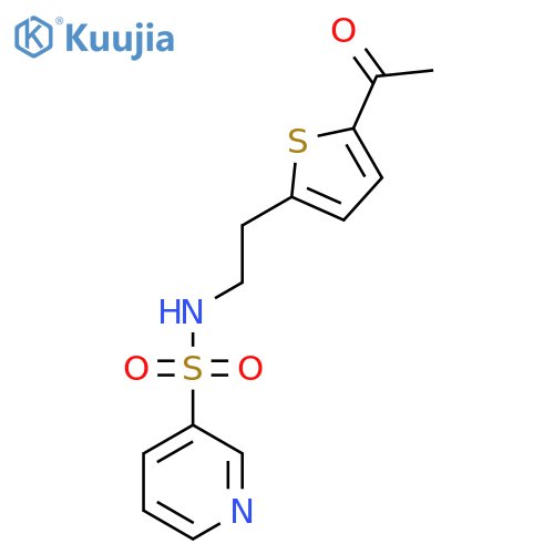 N-[2-(5-acetylthiophen-2-yl)ethyl]pyridine-3-sulfonamide structure