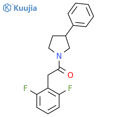 2-(2,6-difluorophenyl)-1-(3-phenylpyrrolidin-1-yl)ethan-1-one structure