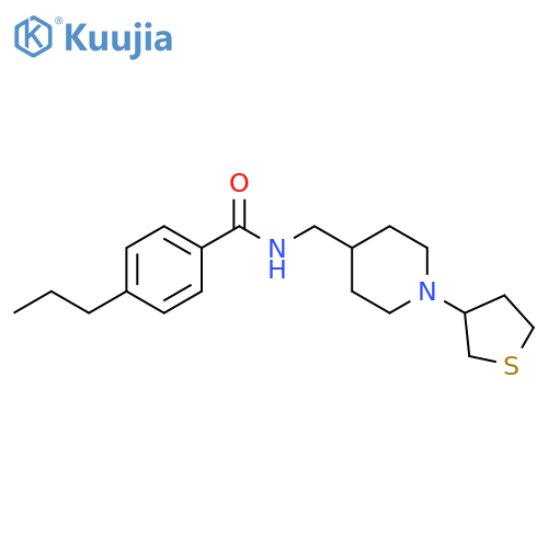 4-propyl-N-{[1-(thiolan-3-yl)piperidin-4-yl]methyl}benzamide structure