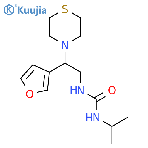 1-2-(furan-3-yl)-2-(thiomorpholin-4-yl)ethyl-3-(propan-2-yl)urea structure