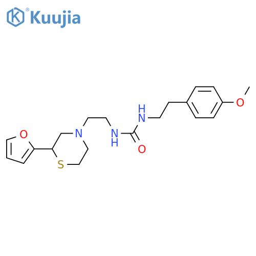 3-2-(furan-2-yl)-2-(thiomorpholin-4-yl)ethyl-1-2-(4-methoxyphenyl)ethylurea structure