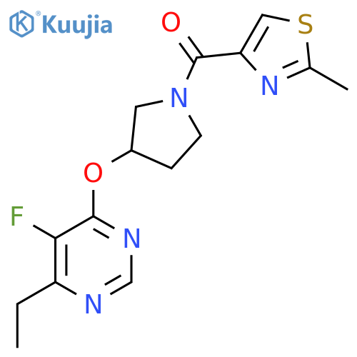 (3-((6-Ethyl-5-fluoropyrimidin-4-yl)oxy)pyrrolidin-1-yl)(2-methylthiazol-4-yl)methanone structure