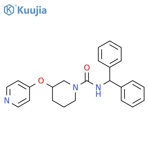 N-(diphenylmethyl)-3-(pyridin-4-yloxy)piperidine-1-carboxamide structure