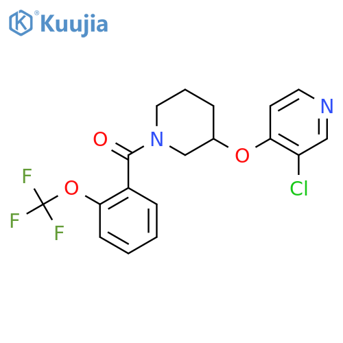 3-chloro-4-({1-2-(trifluoromethoxy)benzoylpiperidin-3-yl}oxy)pyridine structure