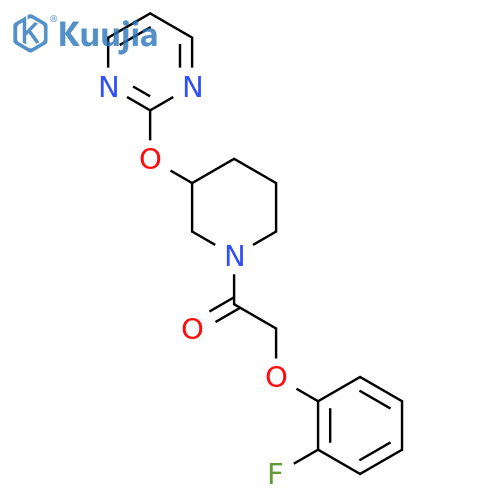 2-(2-fluorophenoxy)-1-[3-(pyrimidin-2-yloxy)piperidin-1-yl]ethan-1-one structure