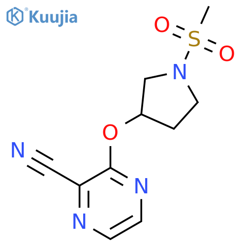 3-[(1-methanesulfonylpyrrolidin-3-yl)oxy]pyrazine-2-carbonitrile structure