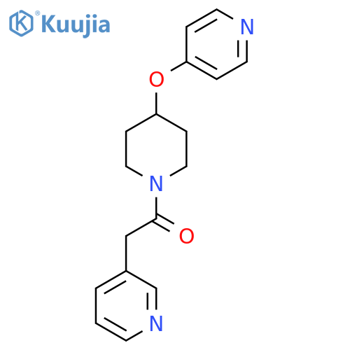 2-(pyridin-3-yl)-1-4-(pyridin-4-yloxy)piperidin-1-ylethan-1-one structure