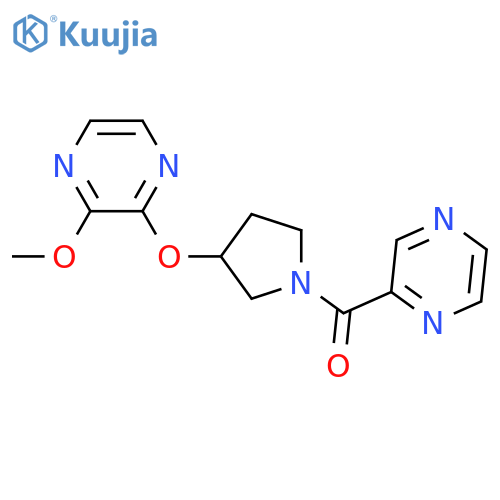 2-methoxy-3-{[1-(pyrazine-2-carbonyl)pyrrolidin-3-yl]oxy}pyrazine structure