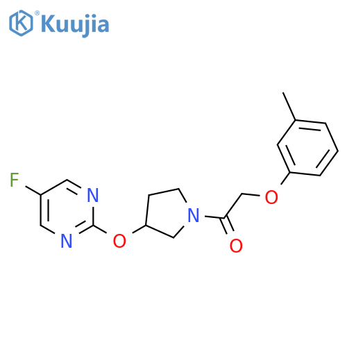 1-(3-((5-Fluoropyrimidin-2-yl)oxy)pyrrolidin-1-yl)-2-(m-tolyloxy)ethanone structure