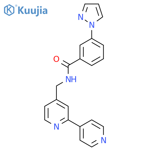 N-({2,4'-bipyridine-4-yl}methyl)-3-(1H-pyrazol-1-yl)benzamide structure