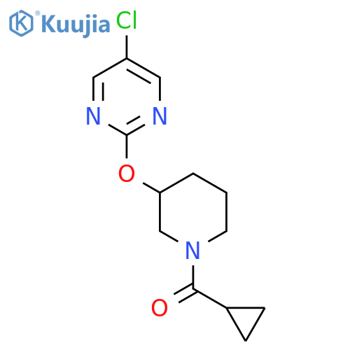 5-chloro-2-[(1-cyclopropanecarbonylpiperidin-3-yl)oxy]pyrimidine structure
