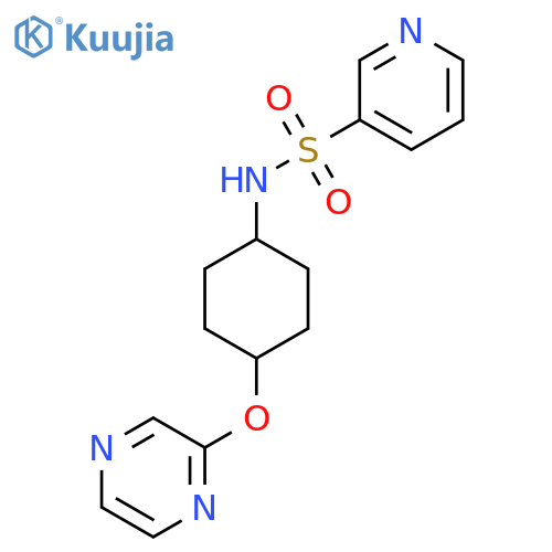 N-[(1r,4r)-4-(pyrazin-2-yloxy)cyclohexyl]pyridine-3-sulfonamide structure