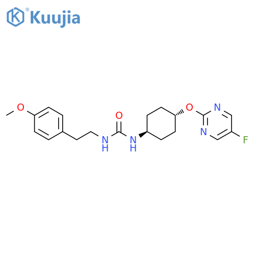 1-[2-(4-methoxyphenyl)ethyl]-3-[(1r,4r)-4-[(5-fluoropyrimidin-2-yl)oxy]cyclohexyl]urea structure