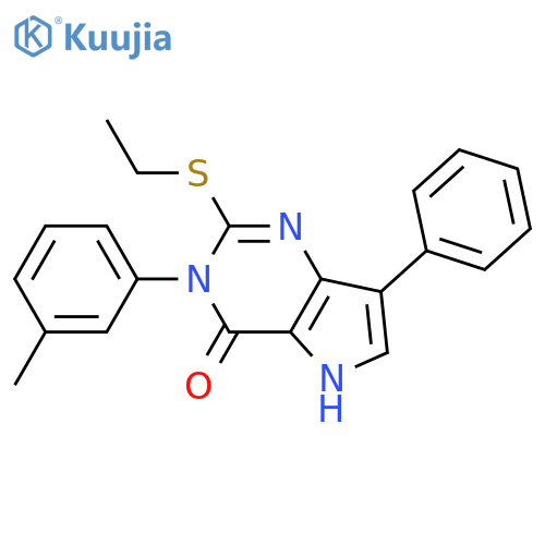 2-(ethylsulfanyl)-3-(3-methylphenyl)-7-phenyl-3H,4H,5H-pyrrolo[3,2-d]pyrimidin-4-one structure