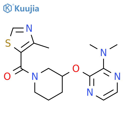 N,N-dimethyl-3-{[1-(4-methyl-1,3-thiazole-5-carbonyl)piperidin-3-yl]oxy}pyrazin-2-amine structure