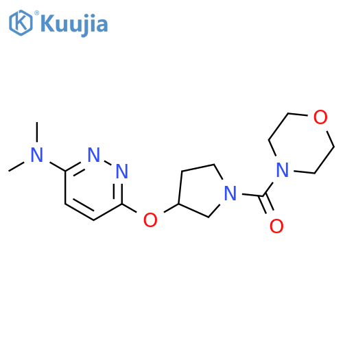 N,N-dimethyl-6-{[1-(morpholine-4-carbonyl)pyrrolidin-3-yl]oxy}pyridazin-3-amine structure