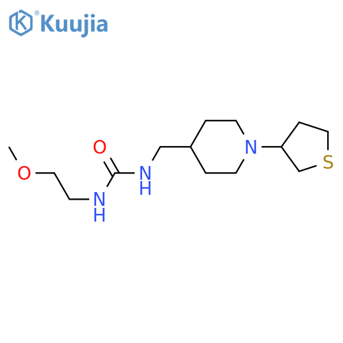 3-(2-methoxyethyl)-1-{[1-(thiolan-3-yl)piperidin-4-yl]methyl}urea structure