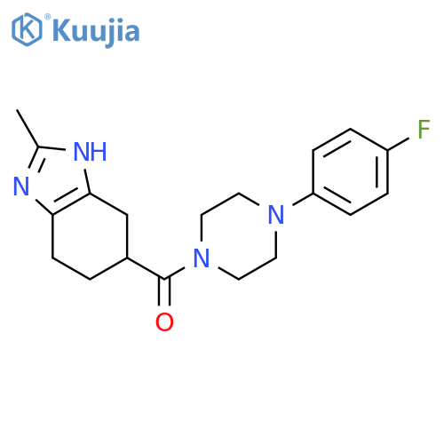 5-[4-(4-fluorophenyl)piperazine-1-carbonyl]-2-methyl-4,5,6,7-tetrahydro-1H-1,3-benzodiazole structure