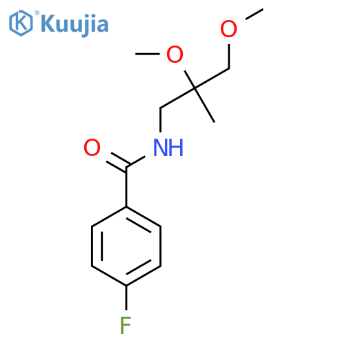 N-(2,3-dimethoxy-2-methylpropyl)-4-fluorobenzamide structure