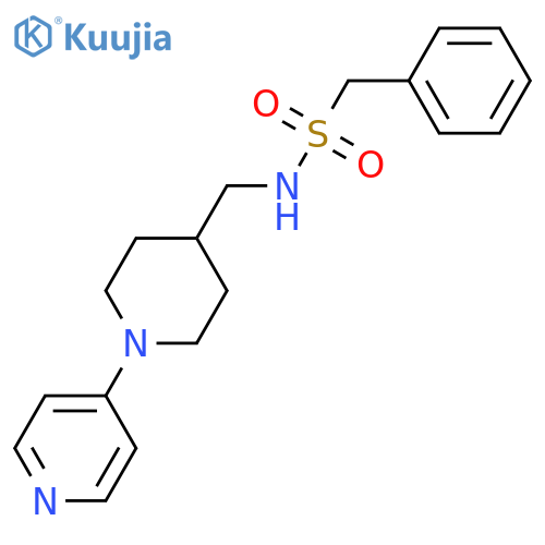 1-phenyl-N-{[1-(pyridin-4-yl)piperidin-4-yl]methyl}methanesulfonamide structure