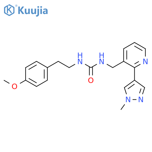 1-2-(4-methoxyphenyl)ethyl-3-{2-(1-methyl-1H-pyrazol-4-yl)pyridin-3-ylmethyl}urea structure