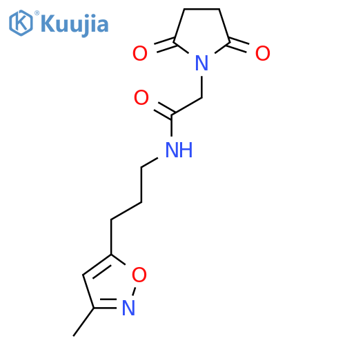2-(2,5-dioxopyrrolidin-1-yl)-N-3-(3-methyl-1,2-oxazol-5-yl)propylacetamide structure