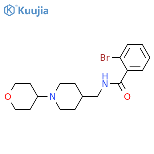 2-bromo-N-{[1-(oxan-4-yl)piperidin-4-yl]methyl}benzamide structure