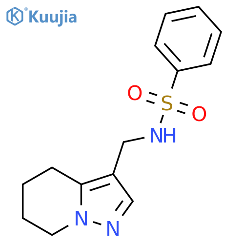 N-({4H,5H,6H,7H-pyrazolo1,5-apyridin-3-yl}methyl)benzenesulfonamide structure